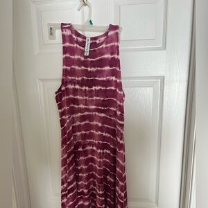Athleta Tie-Dye Pink and White Dress